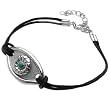 Sterling Silver .925 Stamp Hypoallergenic Nickel Free Hamsa Charm Evil Eye Black Rope Bracelet