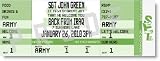 Back From Iraq Green Ticket Invitations