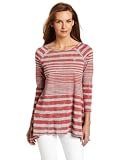Calvin Klein Performance Womens Varigated Distressed Stripe Tee