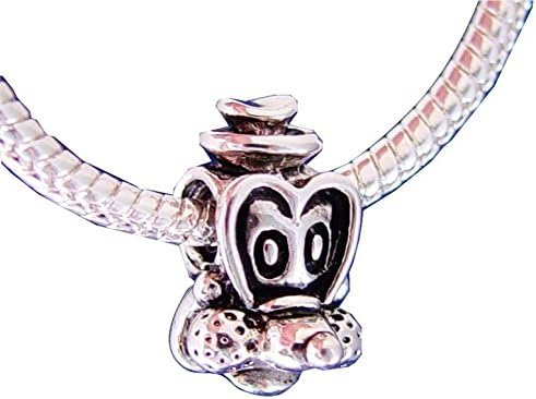 LifeSong Collection Women's Sterling Silver Plated European Charm Bead Goofy