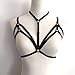 Hunputa New Alluring Womens Harness Bra Elastic Cage Bra Strappy Hollow Out Bra Bustier (S, Black)