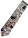 White Neck Tie with Sheet Music and Instruments ~ Saxophone, Grand Piano, Drum, Violin