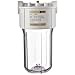 Parker LTG20V Cartridge Filter Housing, Styrene-Acrylonitrile, Requires One Cartridge X 4-1/2" OD, 20" Length; 20 gpm, 1" and 1-1/2" NPT Female Dual Connnection