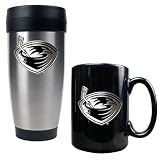 Atlanta Thrashers NHL Stainless Steel Travel Tumbler & Black Ceramic Mug Set - Primary Logo