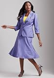 Roamans Plus Size 2 pc Sharkskin Skirt Suit