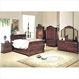 Alexia Sleigh Bedroom Set in Dark Cherry Size: Queen