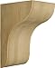 New York Contemporary Bracket w/ Beaded Edge in Hard Maple - Dimensions: 12 x 5 1/2 x 8 inches