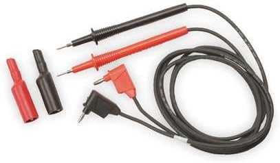 Test Leads, 48 In. L, 1000VAC, Red/Black