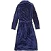 WORW Big Boys Solid Robes Bathrobe Robes (Blue, X-large)