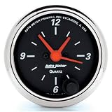 Auto Meter 1484 2-1/16 12V Short Sweep Electric Quartz Movement Clock with Second Hand