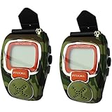 Portable Digital Wrist Watch Walkie Talkie Two-Way Radio for Outdoor Sport Hiking, Camouflage.462MHZ.1pair.