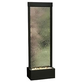 Bluworld GF8BG 90 x 32 x 18 Clear Gla Center Mount Black Oxide Frame Gardenfall Metaline... by Bluworld