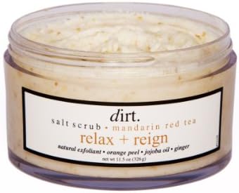 Dirt Relax Plus Reign Orange Peel Salt Scrub, Red Tea and Ginger, 11.5 Ounce