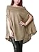 Allegra K Ladies Off Shoulder Oversize Knit Shirt Dolman Sleeve Cape Tops