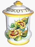 Review Piatti Ceramic Art  / Sunflower Italian Ceramic Biscotti Cookie Jar