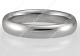 950 Palladium Plain Dome Wedding Bands 4mm Wide