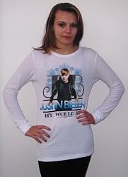 JUSTIN BIEBER NIGHTSHIRT - JUSTIN BIEBER NIGHTY - JUSTIN BIEBER SLEEP SHIRT - LOUNGEWEAR - JUSTIN BIEBER LONG SLEEVE PJ TOP