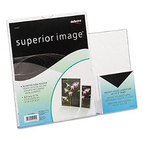 deflect-o 599401 - Superior Image Sign Holder w/Pocket, 8-1/2w x 11h, Clear