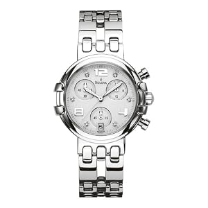 Bulova Women’s Diamond Dial Chronograph Watch #96P003