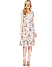 Indigo Collection Floral Lace Tie Dye Midi Dress