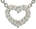 Ladies Cable Chain with Pave Diamond Heart Pendant Diamond .25cttw