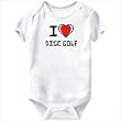 Baby Bodysuit White "I love Disc Golf " Sports