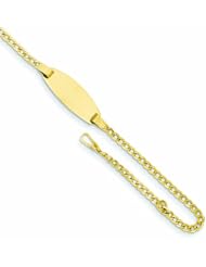 Genuine 14K Yellow Gold Id Bracelet 7 Inches 100% Satisfaction Guaranteed.
