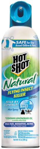 Hot Shot HG-95844 14 oz Natural Flying Insect Killer Aerosol Hot Shot HG-95844 14 oz Natural Flying Insect Killer Aerosol