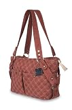 Baby Kaed Avi-u Diaper Bag in Rust with Tan Cross Stitch