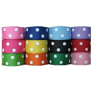 Grosgrain-Ribbon-Dots-Group-12-Rolls-7-8-12-Yards