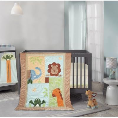 Segma Baby LR-727-B4 4 Piece Avril Crib Bedding Set, Beige