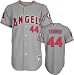 Mark Trumbo Jersey: Adult Majestic Road Grey Authentic Los Angeles Angels of Anaheim Jersey