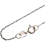 18k Dual Color White & Rose Gold .8mm Link Chain 18" - Dahlia Classic Collection
