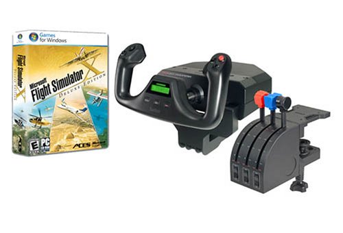 Special Flight Sim Private Pilot Bundle! Saitek Pro Flight Yoke Controller System Plus Microsoft Flight Simulator X Deluxe