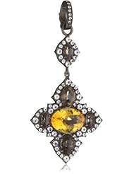 Sutra Citrine and Smoky Cross Pendant Necklace Enhancers