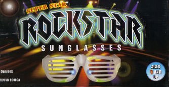 Light up LED Shutter Shades Multicolor Rockstar Sunglasses