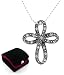 Antiquity Sparkling Curved Cross Necklace in Gift Box