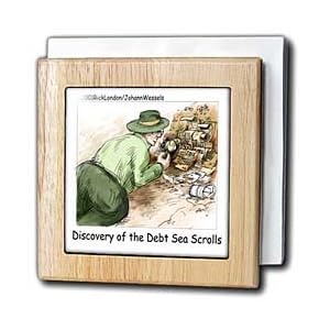 Early Days Of Major Credit Cards - 6 Inch Tile Napkin Holder by 
