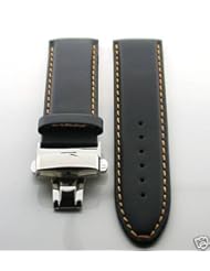 20mm Leather Deployment Strap for Omega Planet Ocean Osbk2
