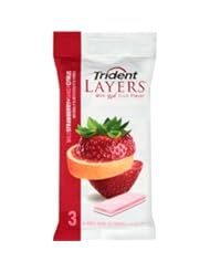 Grocery: Trident Layers Gum, Wild Strawberry +  Tangy Citrus (3-Pack), 14-Piece Packs (Pack of 5) - Trident