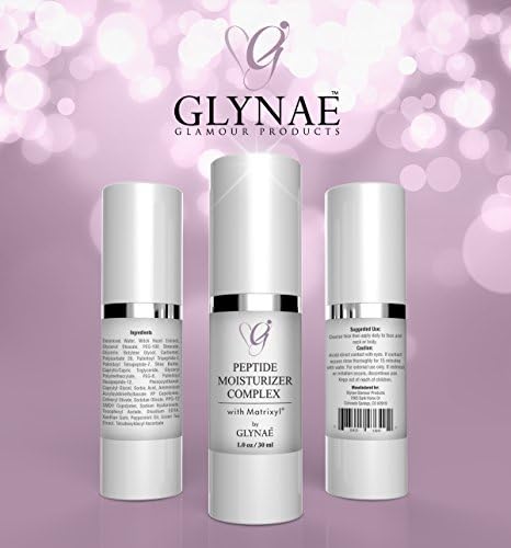 Best Anti Aging Moisturizer Cream with Peptides - Superior Anti-Wrinkle Cream - Peptide Moisturizer Complex with Matrixyl by Glynae is Formulated with Matrixyl 3000 (Patented Pentapeptide) - Superior Skin Penetration Stimulates Skin Matrix Replenishment to Reduce Fine Lines & Wrinkles - Restores Youthful Appearance by Stimulating Collagen Production, Inhibiting Inflammatory Response, & Boosting Connective Tissue Growth - Also Formulated with Vitamins E & C, Peppermint Oil, Green Tea Extract, Witch Hazel, and Shea Butter - 30-Day Love-Your-Skin Money-Back Guarantee