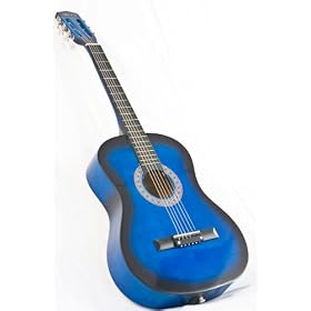 New Blue Acoustic Guitar W/ Accessories Combo Kit Beginners
