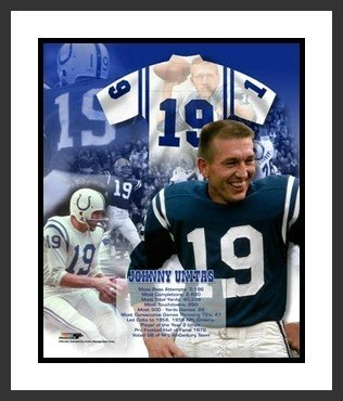 Johnny Unitas Framed 8x10 Photo - Baltimore Colts Legends Collage
