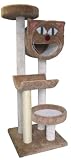 Cat Face 2832 Kitty Gym : Optional Sisal 2 FEET OF SISAL : Parts & Base Color OFF WHITE : Poles Color DARK GREEN