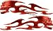 Fire Red Tribal Skull Flames