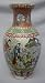 Eight Immortals - hand painted oriental vase 12"H porcelain