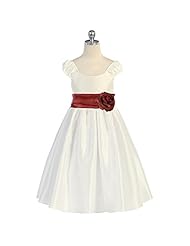 Girls Flower-Girl Dress/Wedding Dress  With a Sash 