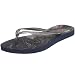 Havaianas Women's Slim Peacock Navy/Silver Flip Flops