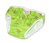 Imse Vimse Swim Diaper Green Fish, M (15-22 Lbs)