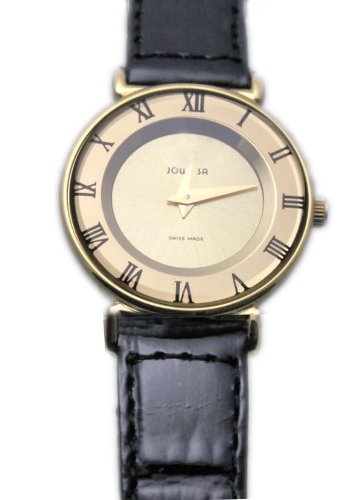 Jowissa Women's J2.107.S Roma Gold Stainless-Steel Patent Leather Watch